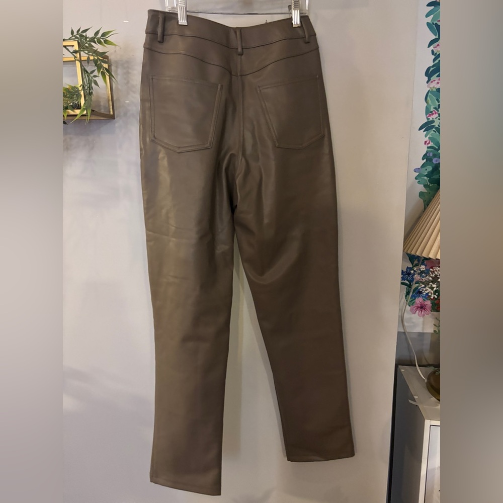 Design Lab Green Leather Pants - Picture 2 of 5